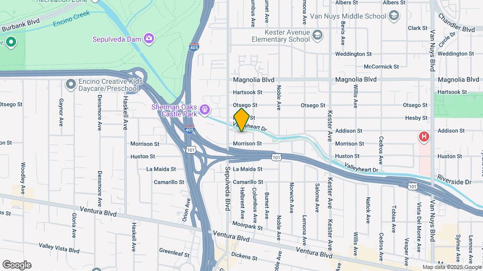 15228 Valleyheart Dr, Unit INT CBL EV UTIL included Map and Location Details