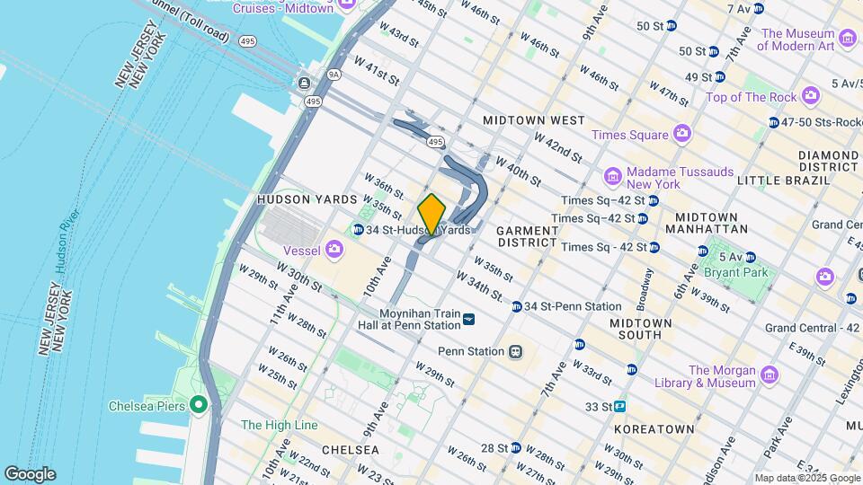 444 W 35th St Mapa y Detalles de la Ubicación
