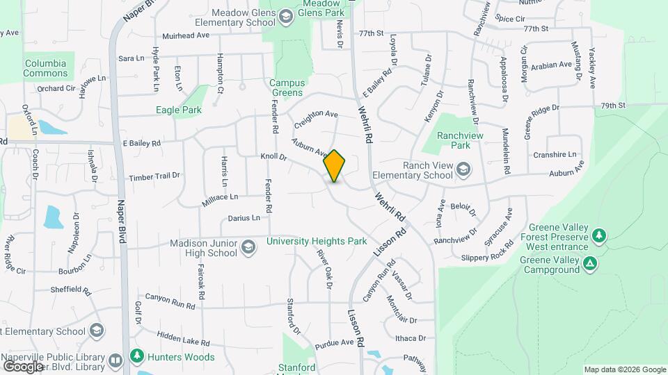 1401 Knoll Dr Map and Location Details