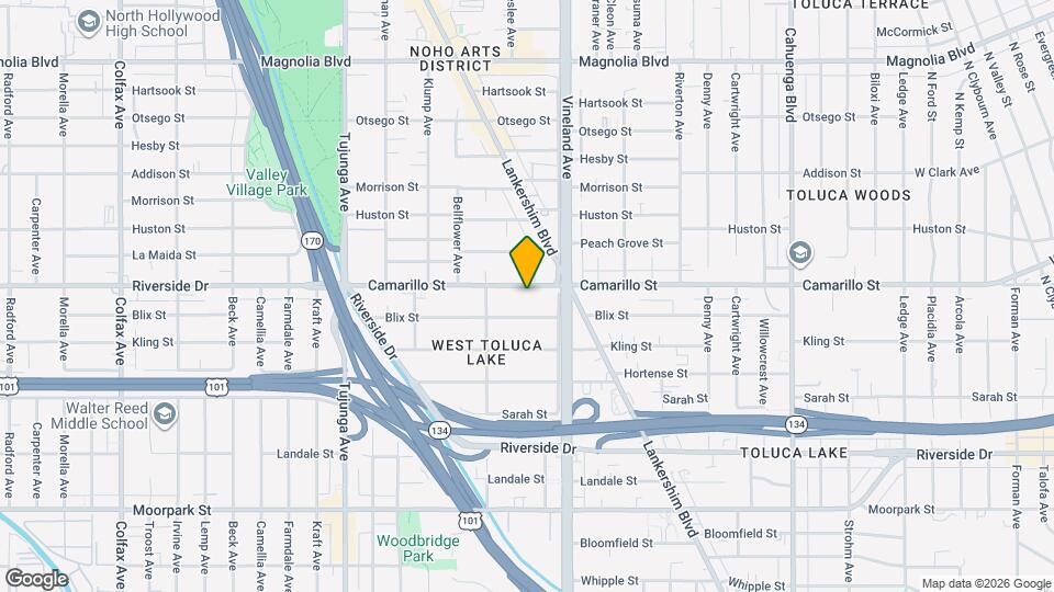 11038 Camarillo St Map and Location Details
