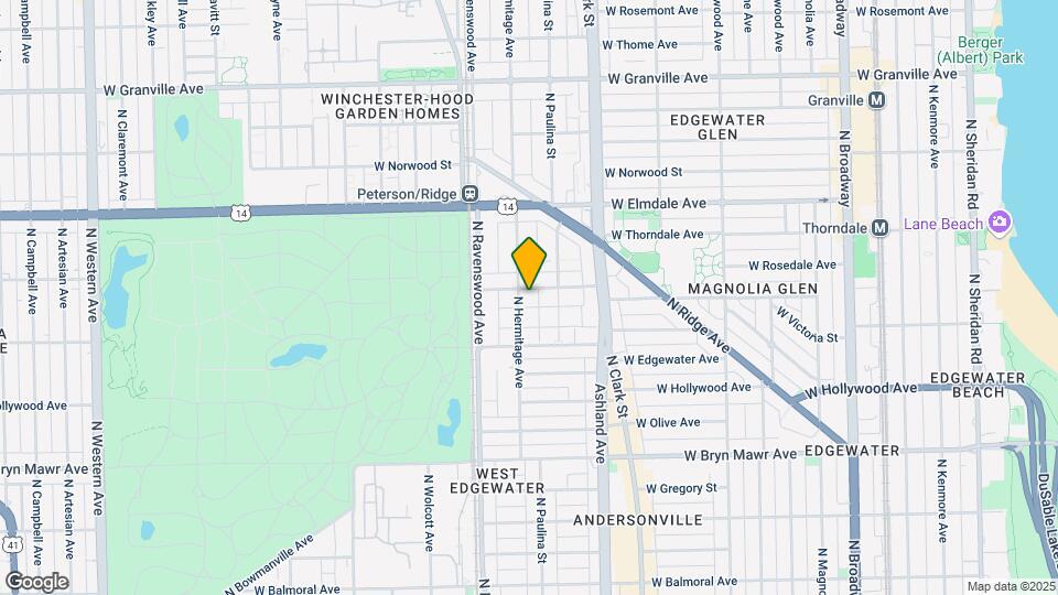 1731 W Thorndale Ave Map and Location Details