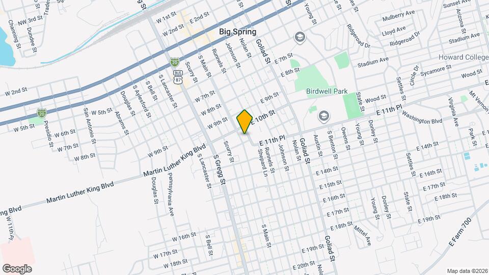 1009 S Main St Map and Location Details