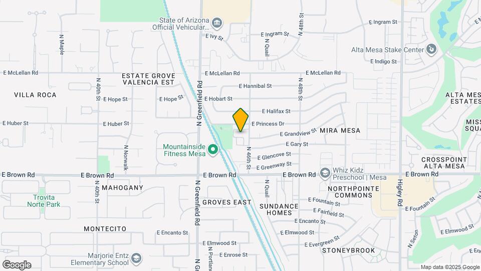 4544 E Grandview St Map and Location Details