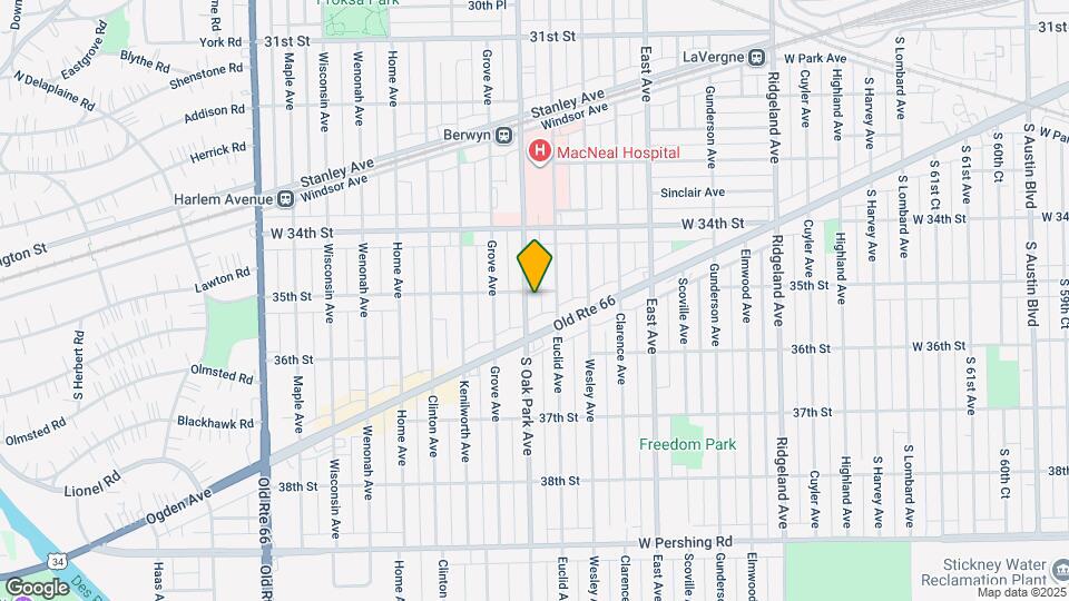 3505 S Oak Park Ave Map and Location Details