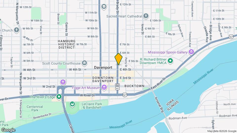 411 Brady St Mapa y Detalles de la Ubicación