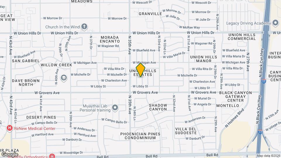 17846 N 34th Dr Map and Location Details