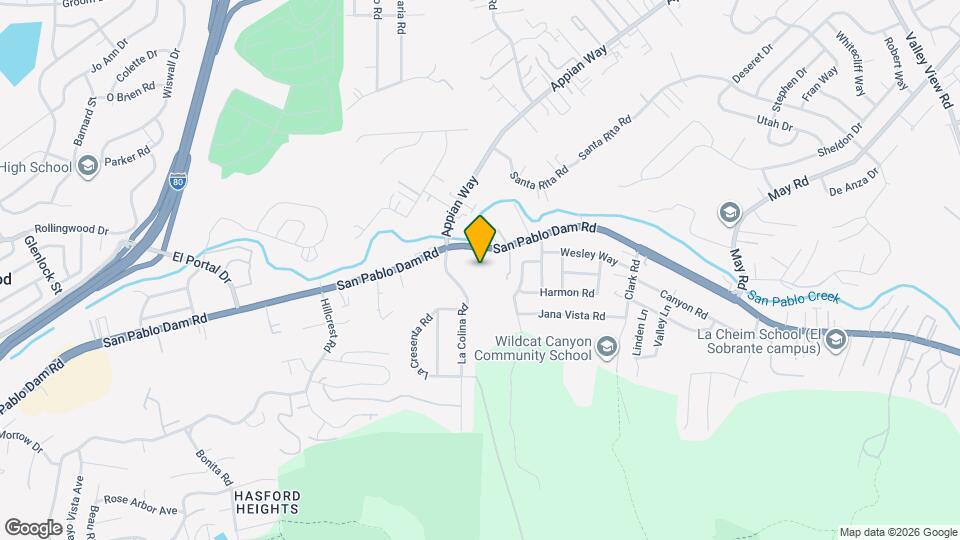 4188 San Pablo Dam Rd Map and Location Details