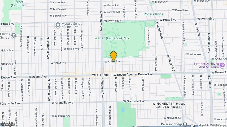 2309 W Arthur Ave, Unit 1 Mapa y Detalles de la Ubicación