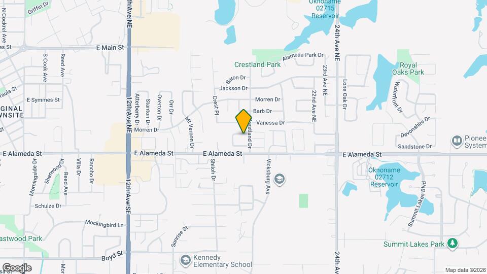 1808 Hillcrest Dr Map and Location Details