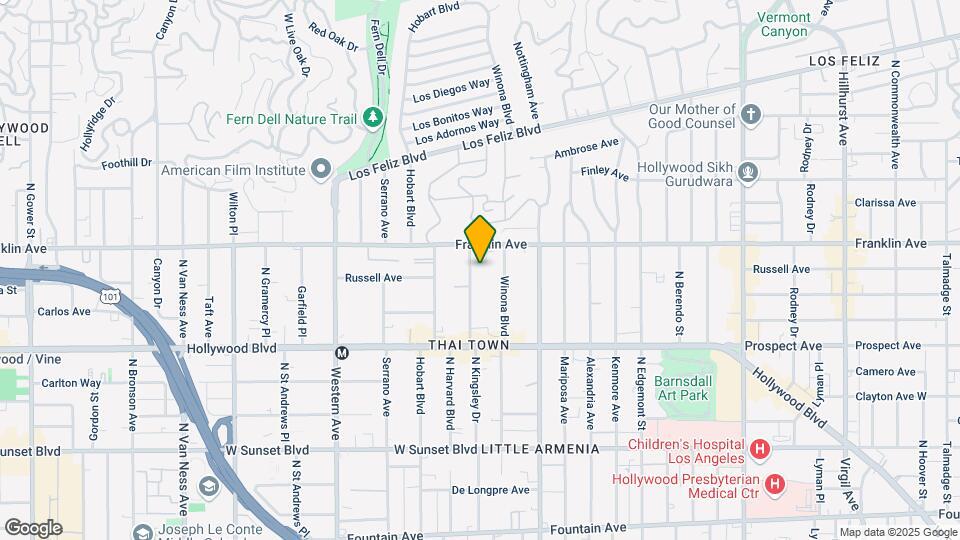 1830 N Kingsley Dr Mapa y Detalles de la Ubicación