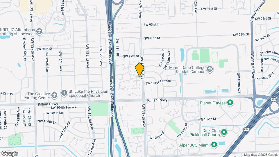 10061 SW 117th Ct Map and Location Details