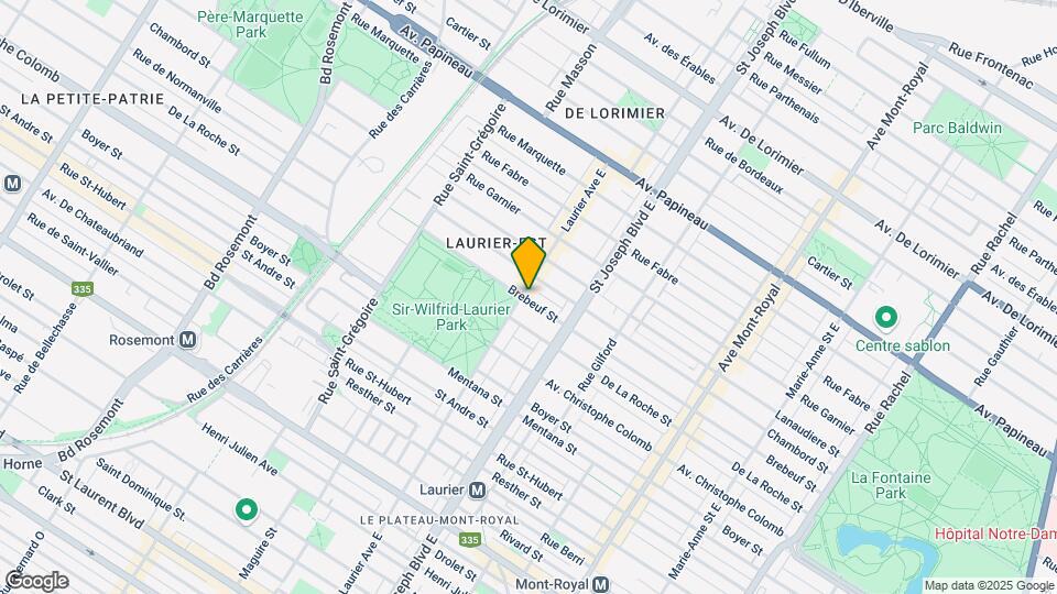 1250 Laurier E Map and Location Details