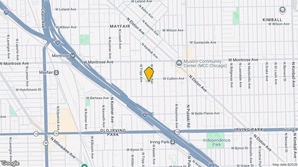 4246 N Keeler Ave, Unit Apt B Map and Location Details