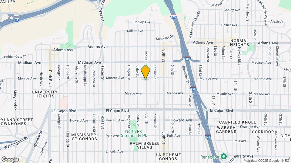 4482 Utah St, Unit 1 Map and Location Details