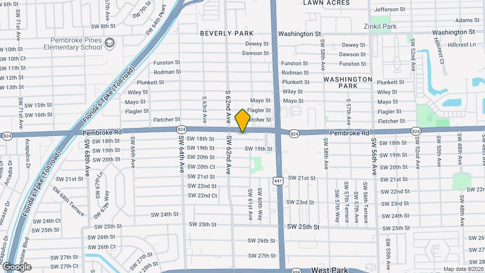 6117 SW 18th St Map and Location Details