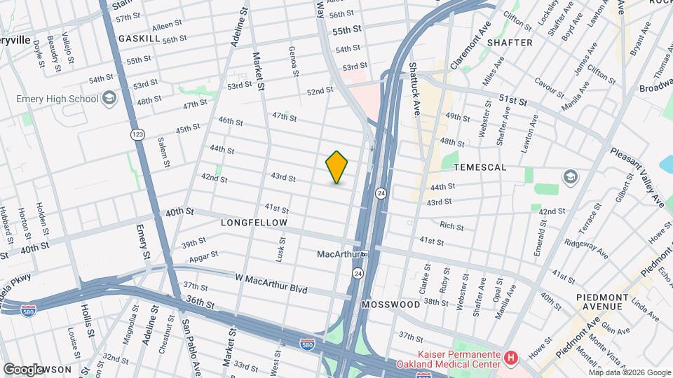 689 43rd St Map and Location Details