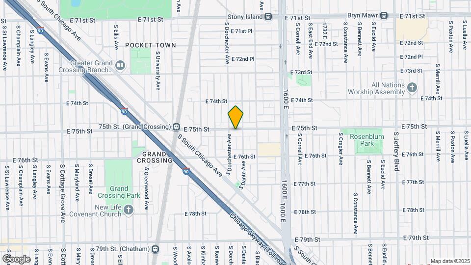 1415 E 75th St Map and Location Details