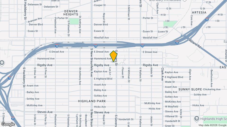 843 Rigsby Ave Mapa y Detalles de la Ubicación