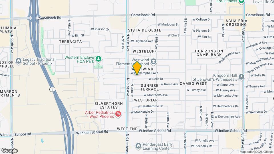 9018 W Sells Dr Map and Location Details