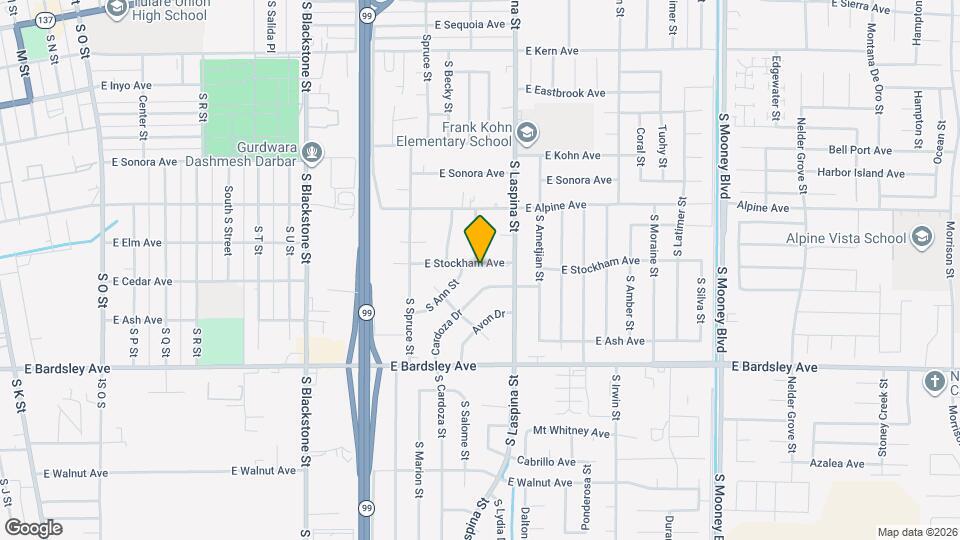 1553 E Stockham Ave Mapa y Detalles de la Ubicación