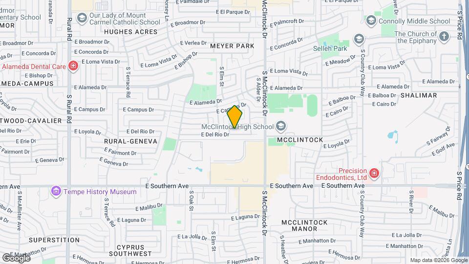 1628 E Del Rio Dr Map and Location Details