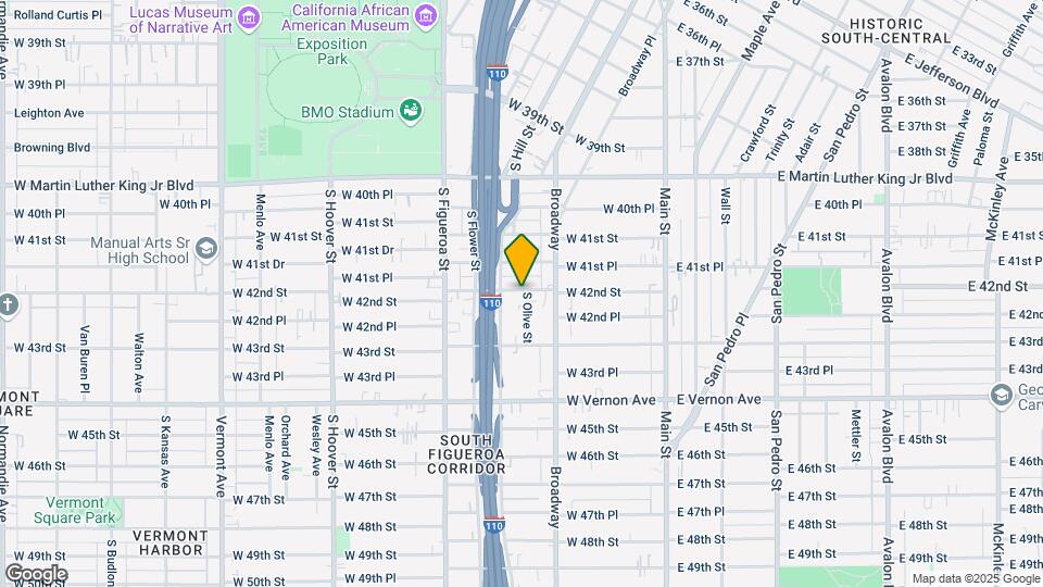 4203 S Olive St Map and Location Details