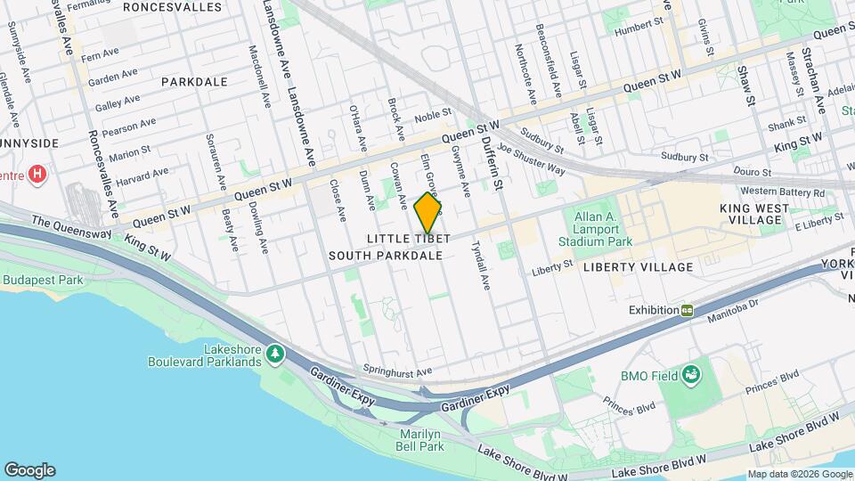 1304 A King St W, Unit 1 Map and Location Details
