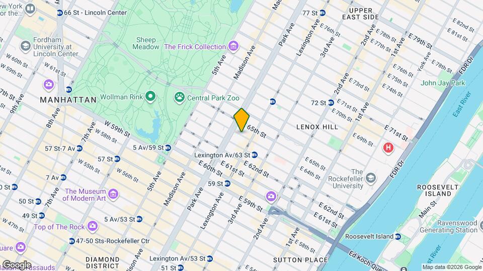 East 64th Street Apartments Map and Location Details