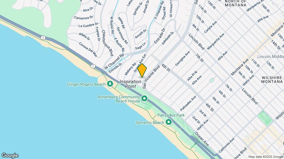 123-133 San Vicente Blvd Map and Location Details
