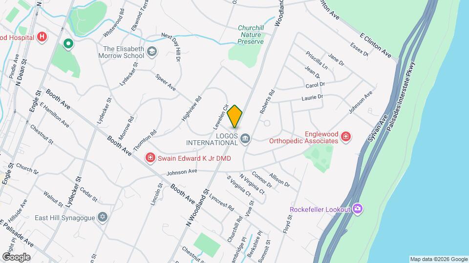 417 N Woodland St Map and Location Details