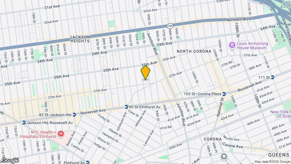 93-05 37th Ave Map and Location Details