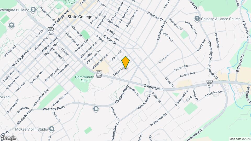 1014 Walnut St, Unit 1014 Map and Location Details