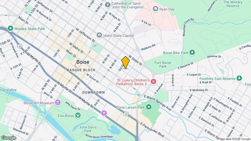 210 W Bannock St Mapa y Detalles de la Ubicación