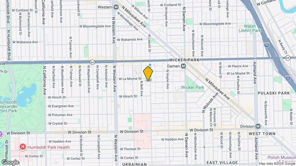 1446 N Leavitt St Map and Location Details