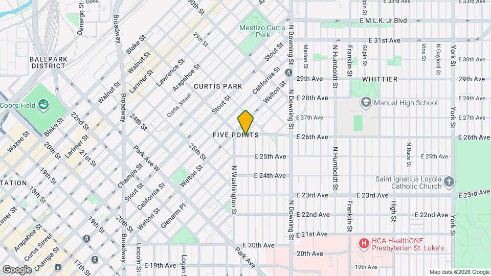 2557 N Clarkson St Map and Location Details