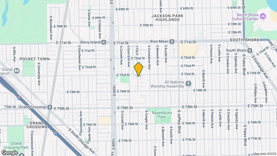 7321 S Ridgeland Ave Map and Location Details