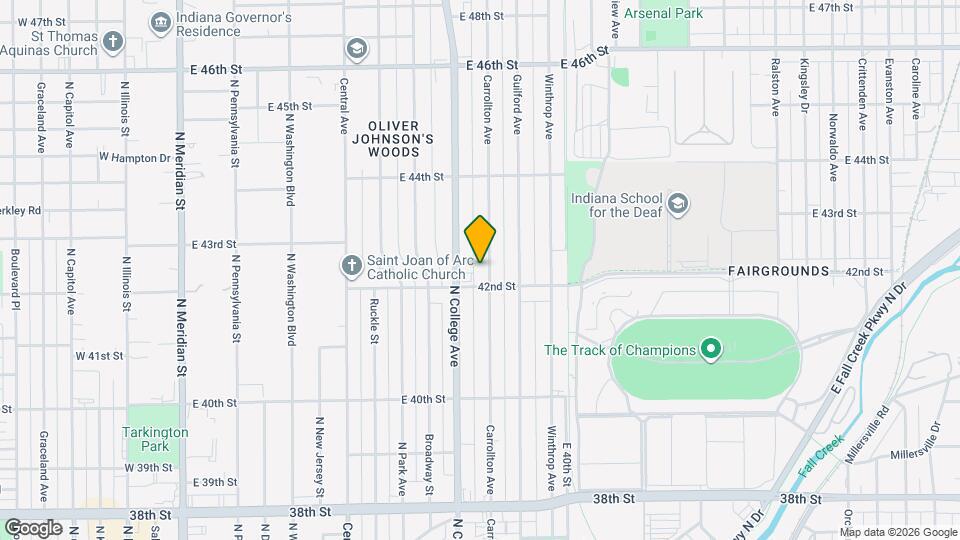 4218 Carrollton Ave Map and Location Details