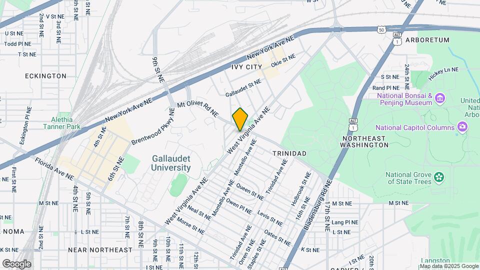 1714 West Virginia Ave NE Map and Location Details