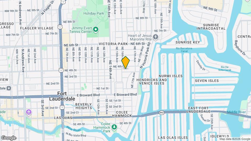 1615 NE 3rd Ct Mapa y Detalles de la Ubicación