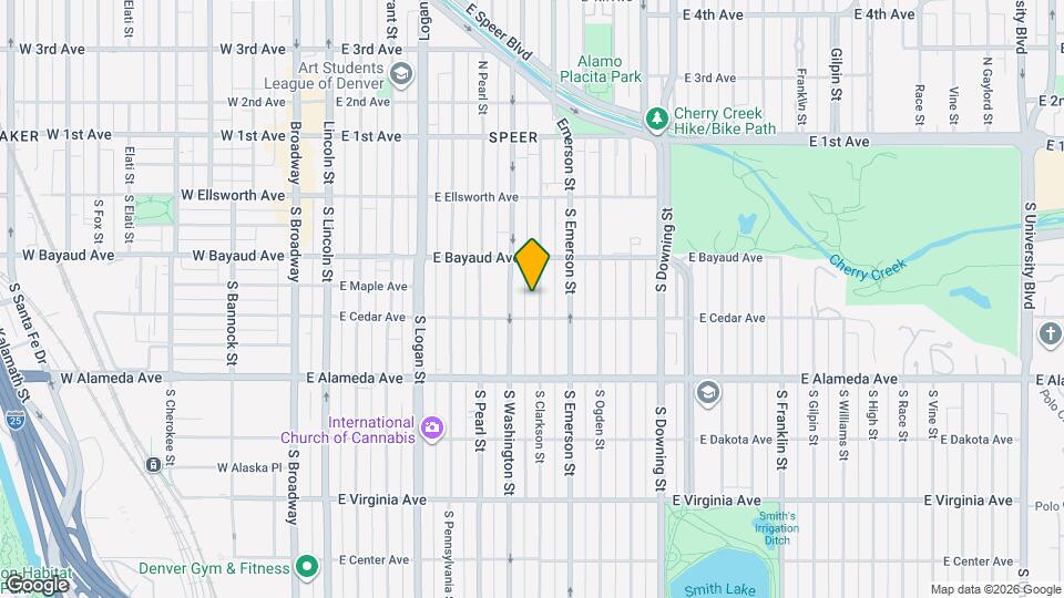 165 S Clarkson St, Unit 204 Mapa y Detalles de la Ubicación