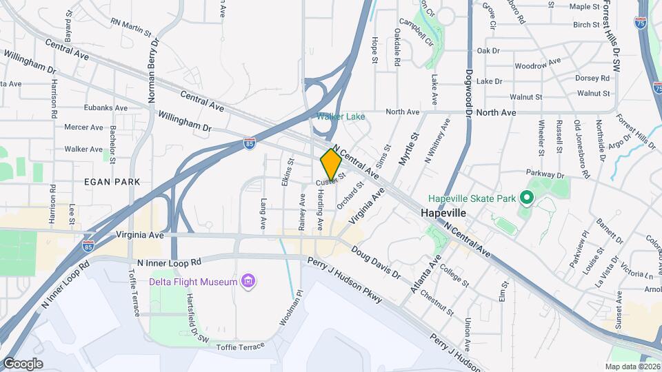 852 Custer St Map and Location Details