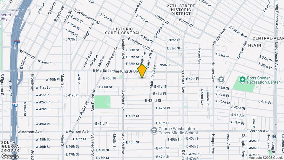 750 E 40th Pl Map and Location Details