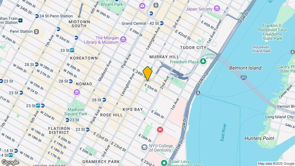 203 E 33rd St Map and Location Details
