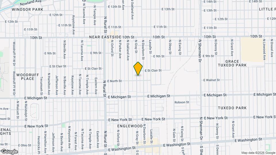 615 N Gray St Map and Location Details