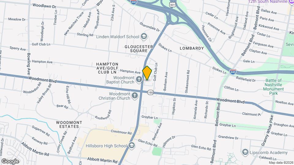 3320 Hillsboro Pike Map and Location Details