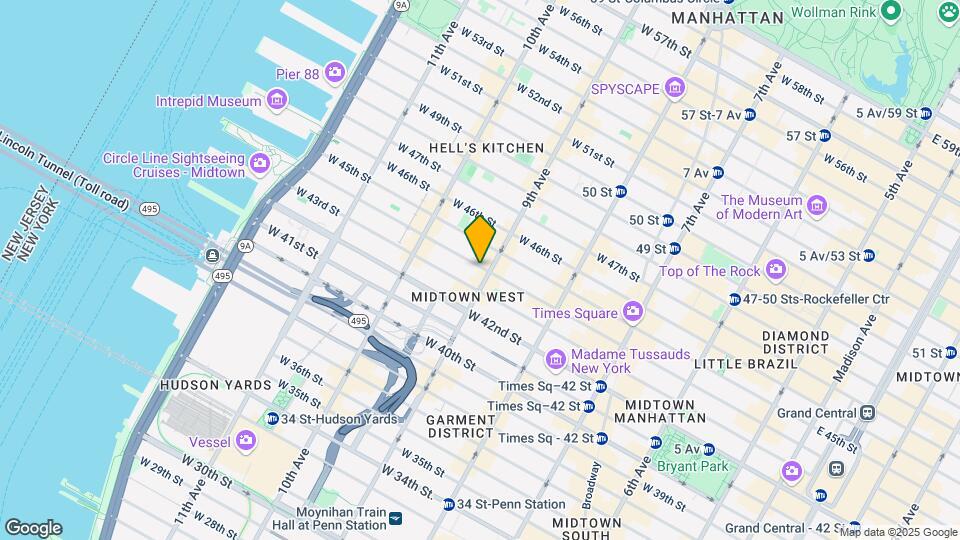 402 W 44th St Map and Location Details