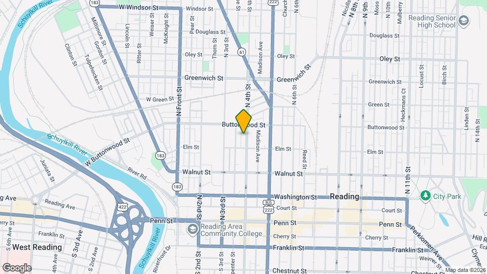 330 N 4th St, Unit 1st Floor Map and Location Details