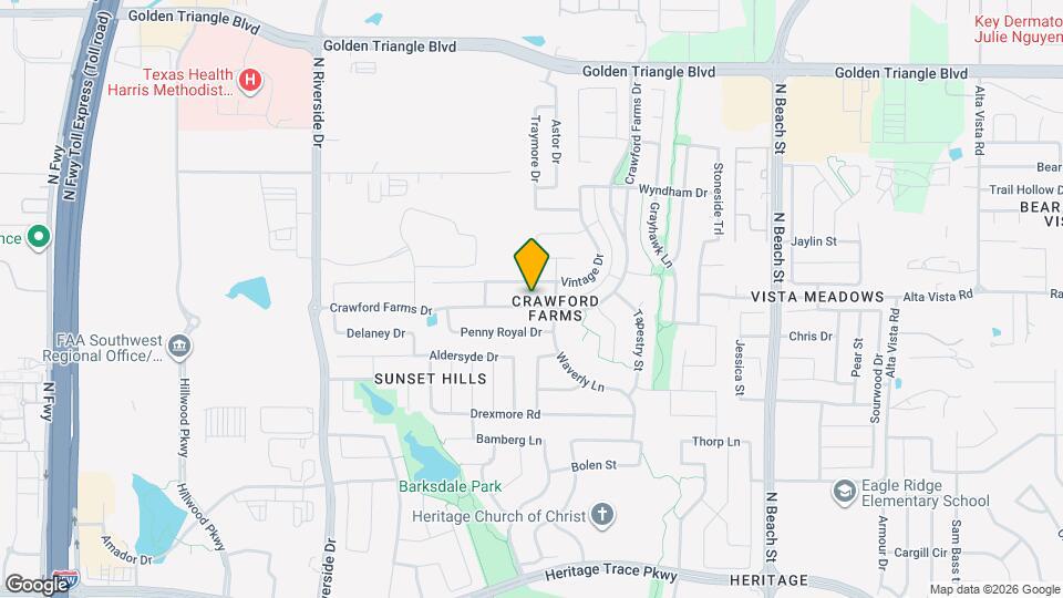 10213 Crawford Farms Dr Map and Location Details