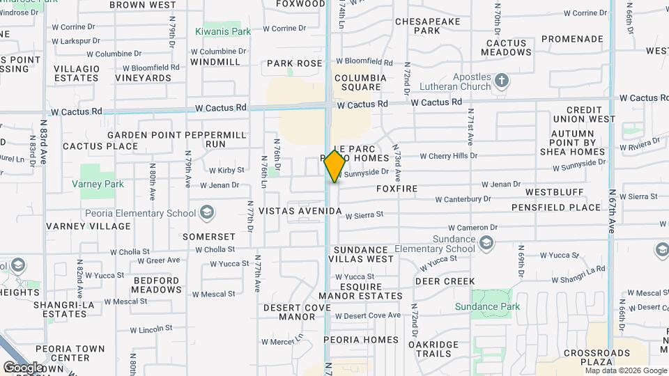 11740 N 74th Dr Map and Location Details