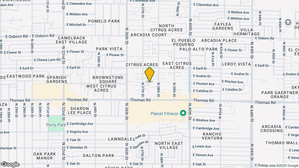 3025 N 37th Way Map and Location Details